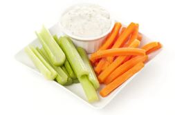 Carrots or celery with ranch dressing